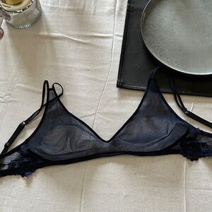 La Perla Navy Sheer Bralette